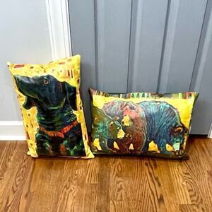 Two Kindred Spirits Decorative Pillows | Bears & Lab